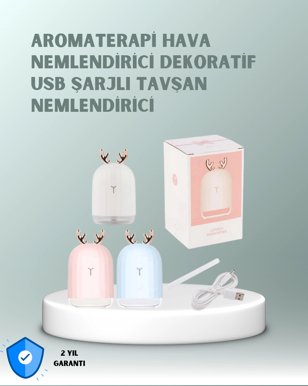 200 Ml Tavşan Kulaklı Ultrasonik Hava Nemlendirici Ve Gece Lambası ( Lisinya ) 200 Ml Tavşan Kulaklı Ultrasonik Hava Nemlendirici Ve Gece Lambası ( Lisinya )