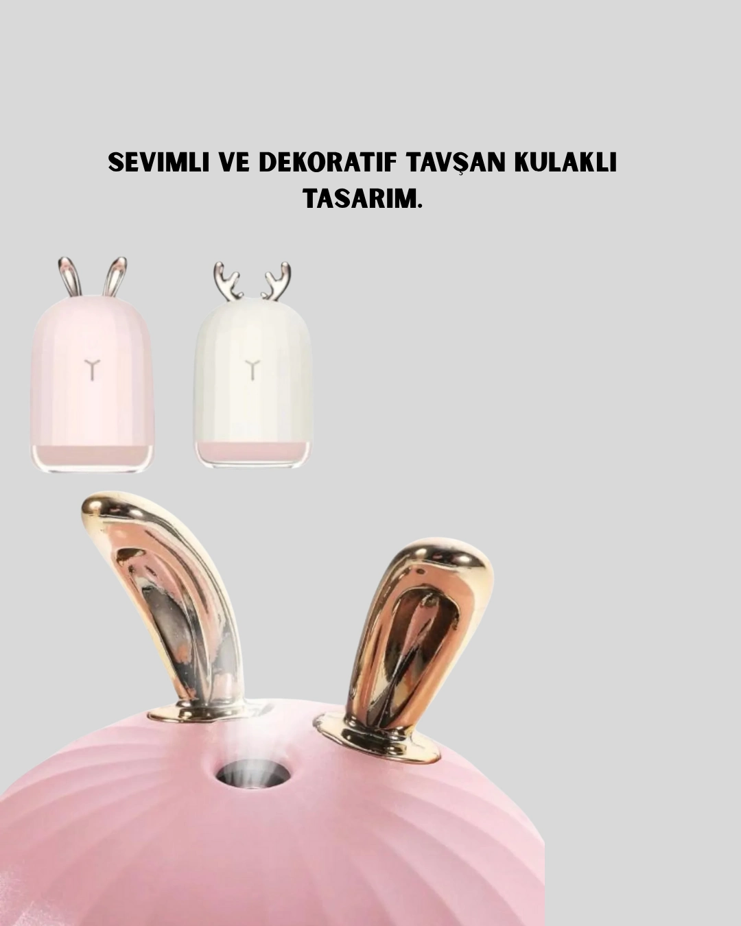 200 Ml Tavşan Kulaklı Ultrasonik Hava Nemlendirici Ve Gece Lambası ( Lisinya ) 200 Ml Tavşan Kulaklı Ultrasonik Hava Nemlendirici Ve Gece Lambası ( Lisinya )