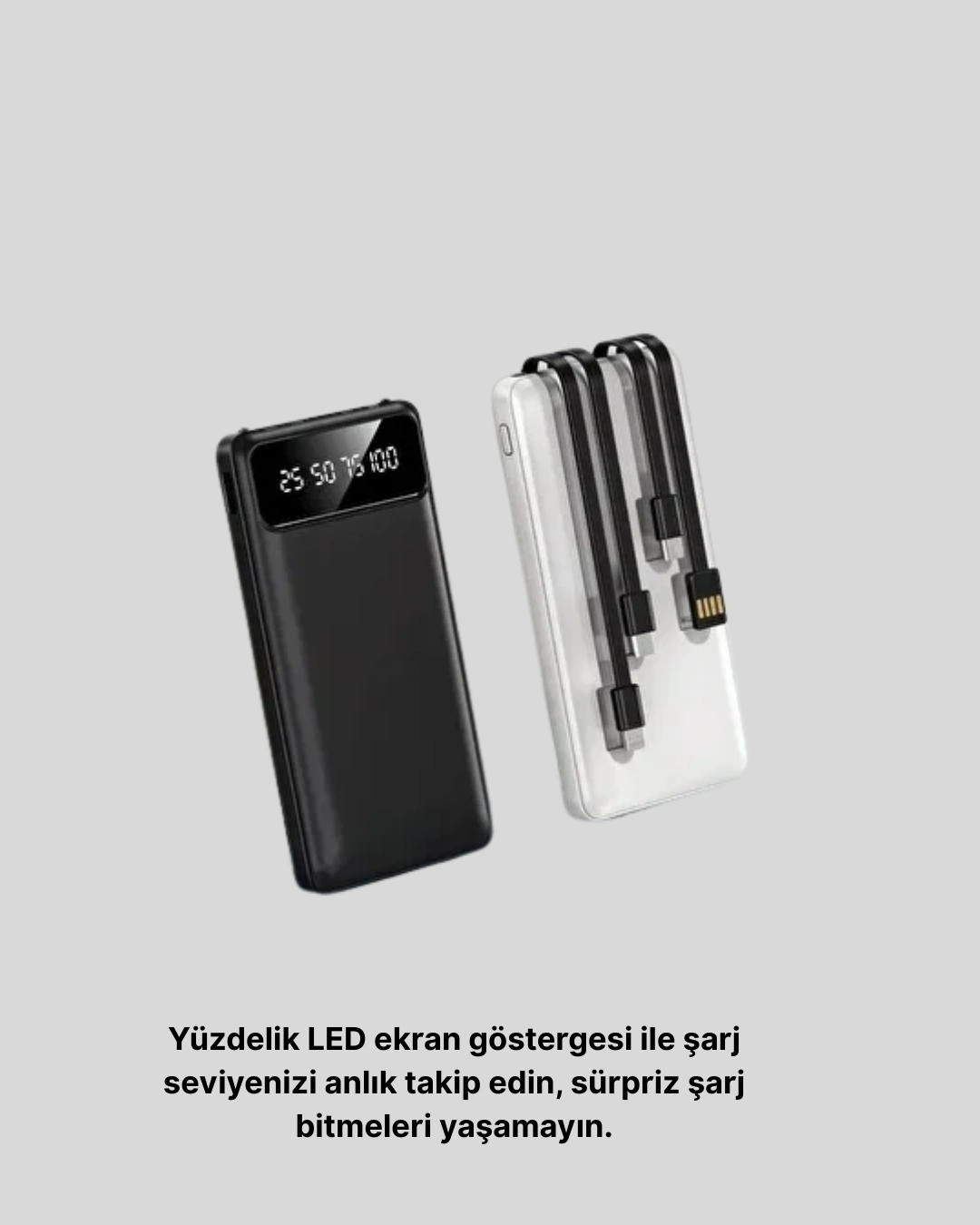 20.000 Mah 4 Çıkışlı Led Göstergeli Hızlı Şarj Powerbank ( Lisinya )