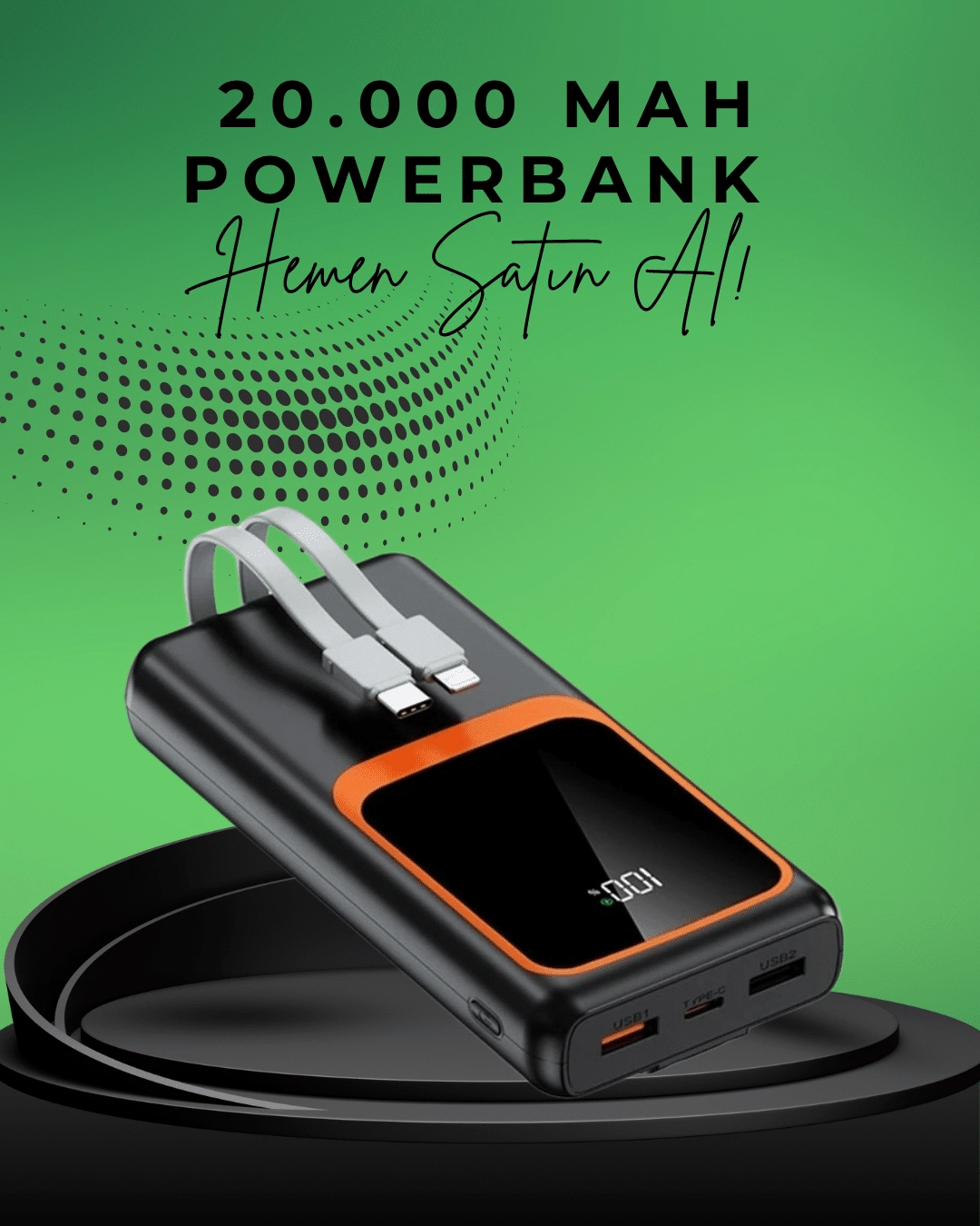 20000 Mah Taşınabilir Powerbank | Çok Kablolu, Hızlı Şarj Destekli (22.5w) ( Lisinya ) 20000 Mah Taşınabilir Powerbank | Çok Kablolu, Hızlı Şarj Destekli (22.5w) ( Lisinya )