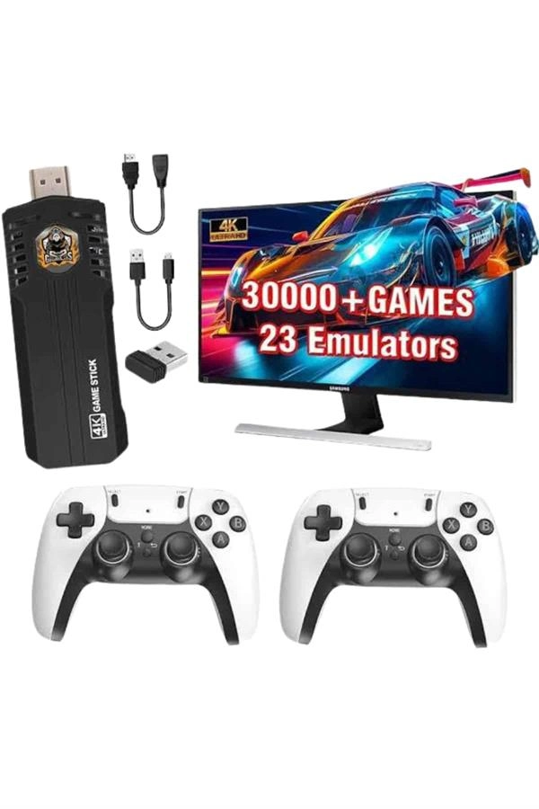 20.000 Oyunlu Kablosuz Çift Kol Retro Oyunlar Çift Kollu Game Stick ( Lisinya )