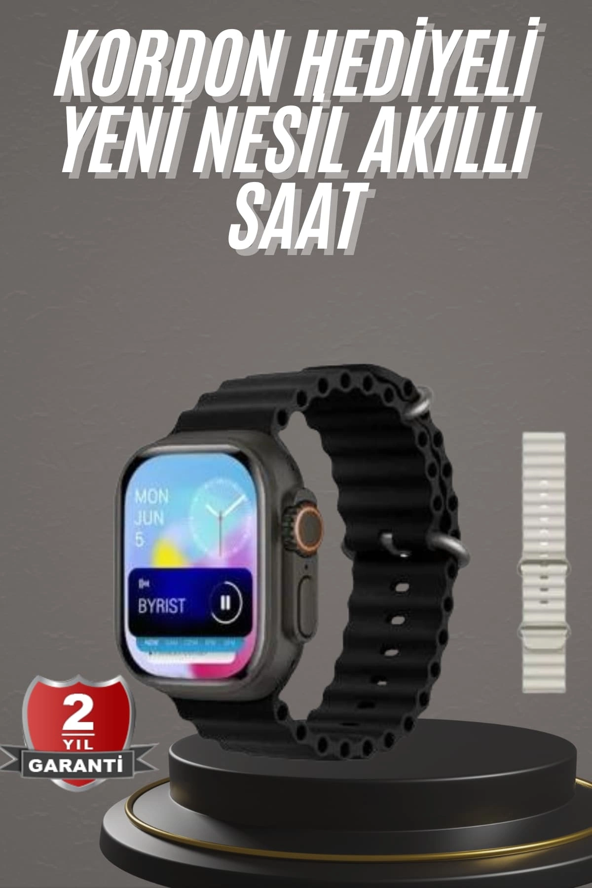 2025 Model Akıllı Saat Çift Kordon Ios Ve Android Arama Cevaplama Sesli Asistan ( Lisinya )