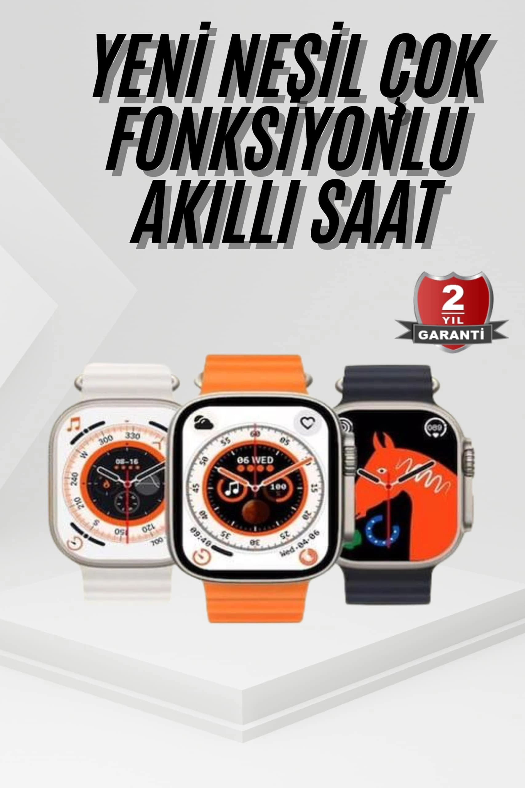 2025 Model Akıllı Saat Kordon Hediyeli Çağrı Cevaplama Uzun Pil Süreli Android İos Uyumlu ( Lisinya )