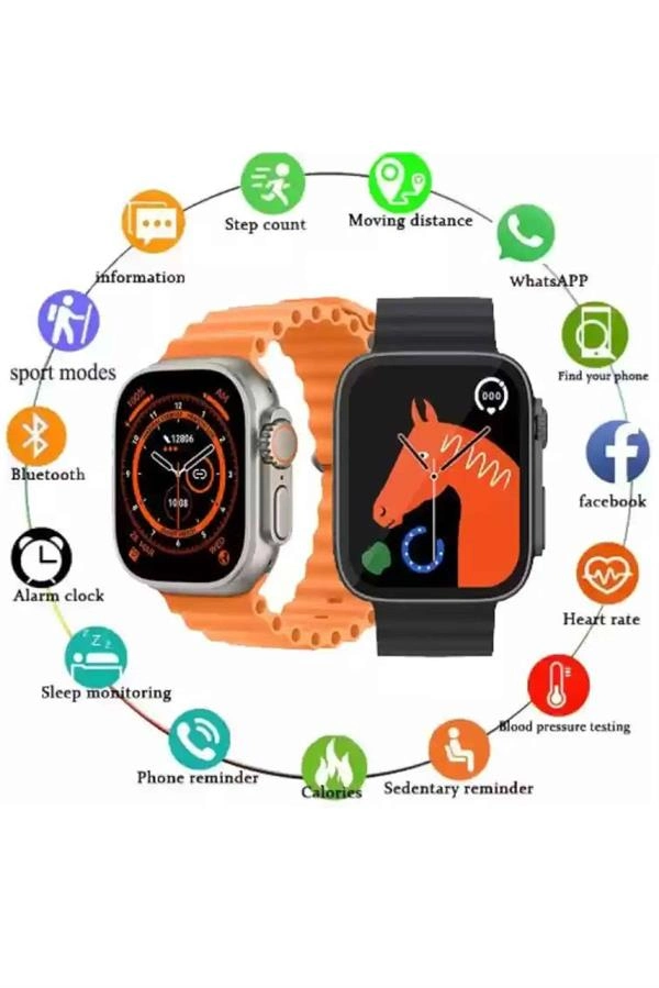 2025 Model Akıllı Saat Kordon Hediyeli Çağrı Cevaplama Uzun Pil Süreli Android İos Uyumlu ( Lisinya )