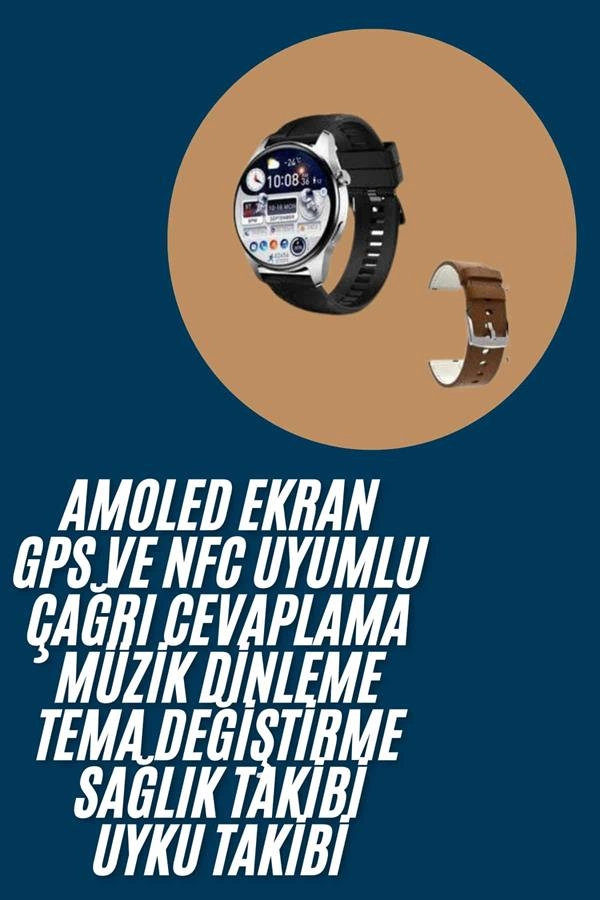 2025 Model Akıllı Saat Titreşimli Uyku Ve Sağlık Takibi Nfc Ve Gps Uyumlu ( Lisinya )