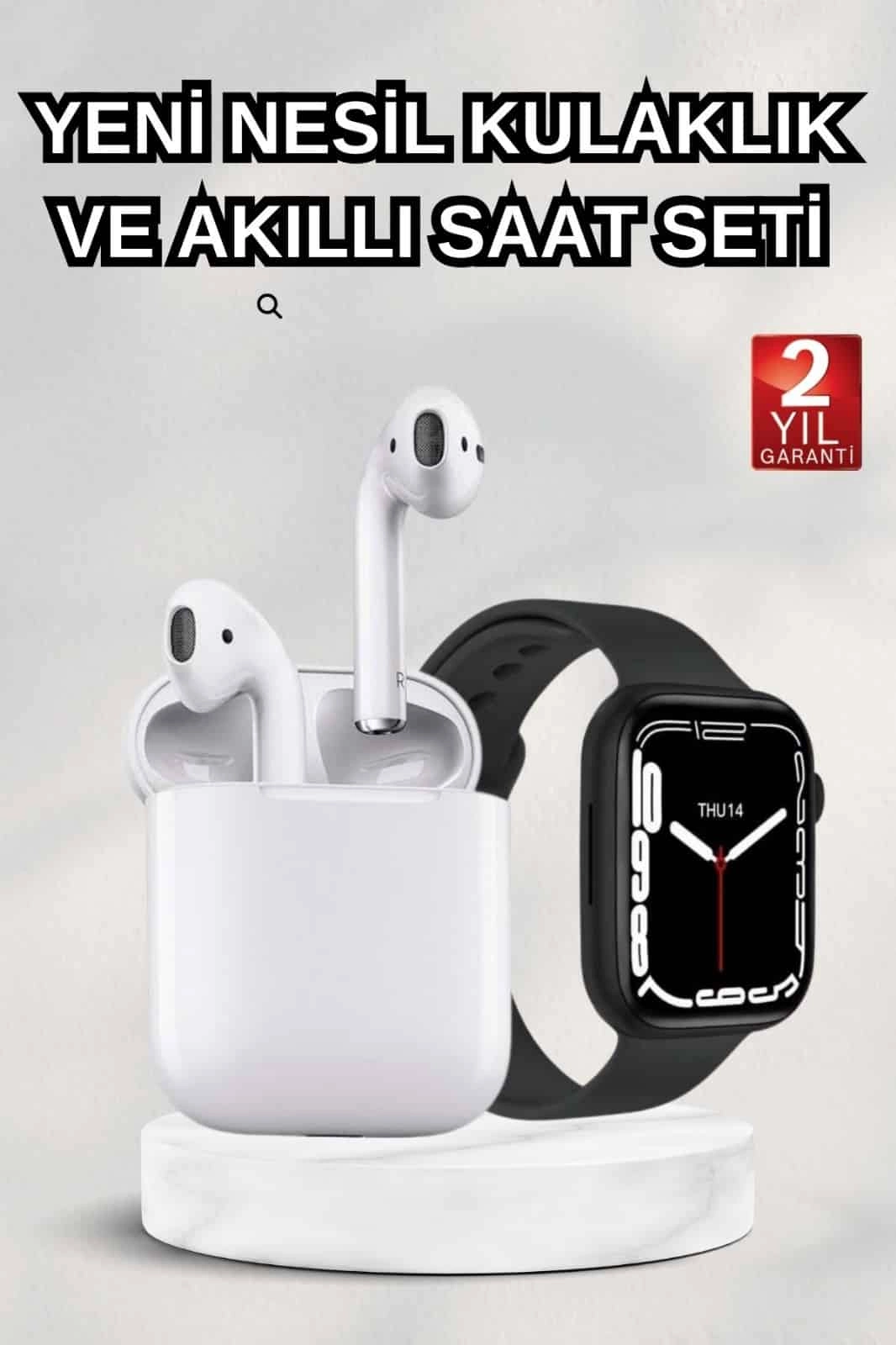 2025 Model Akıllı Saat Ve 2.nesil Tws Bluetooth Kulaklık Anc Özelliği Amoled Ekran ( Lisinya )