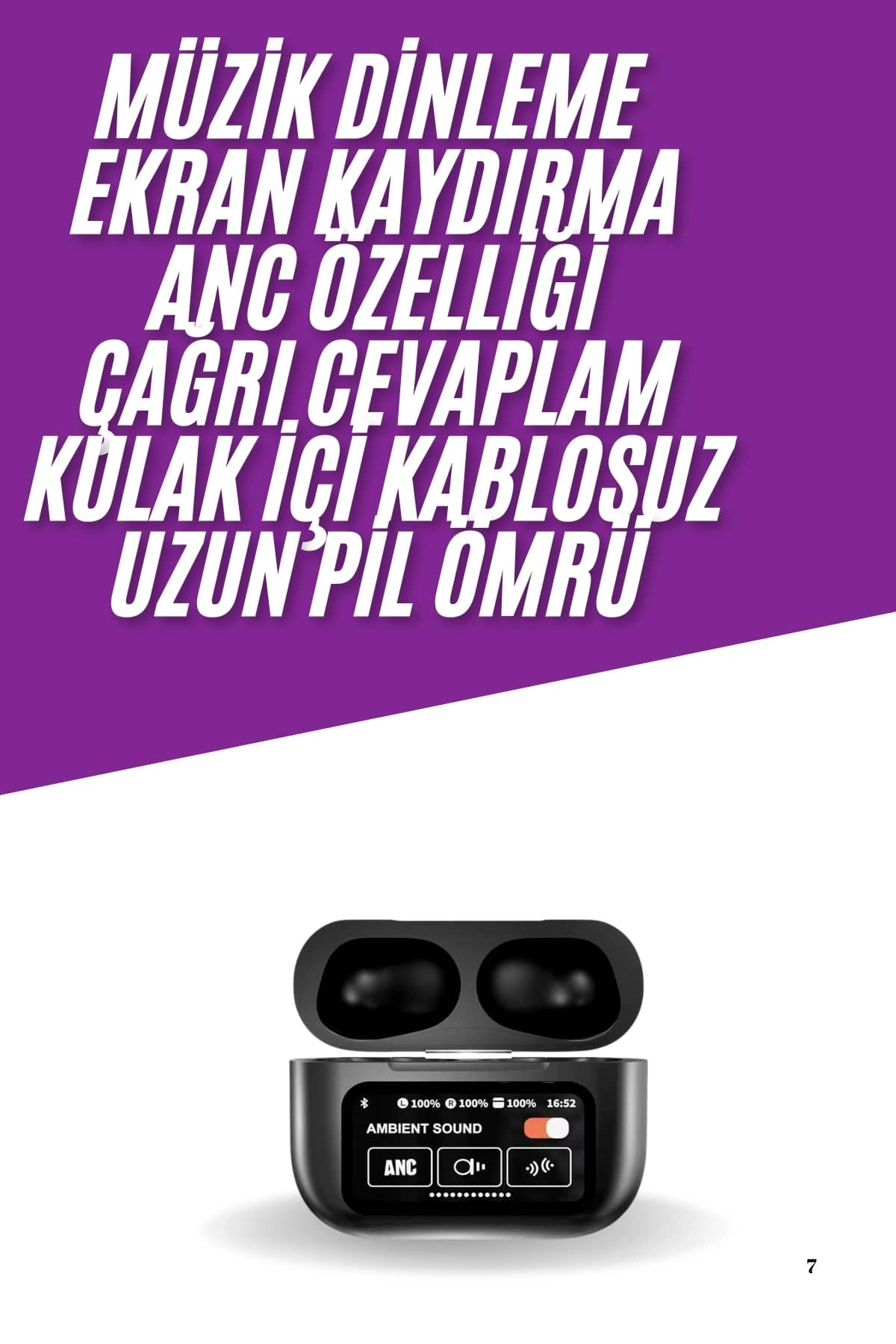 2025 Model Bluetooth Kulaklık Dokunmatik Ekran Yüksek Ses Kalitesi ( Lisinya )