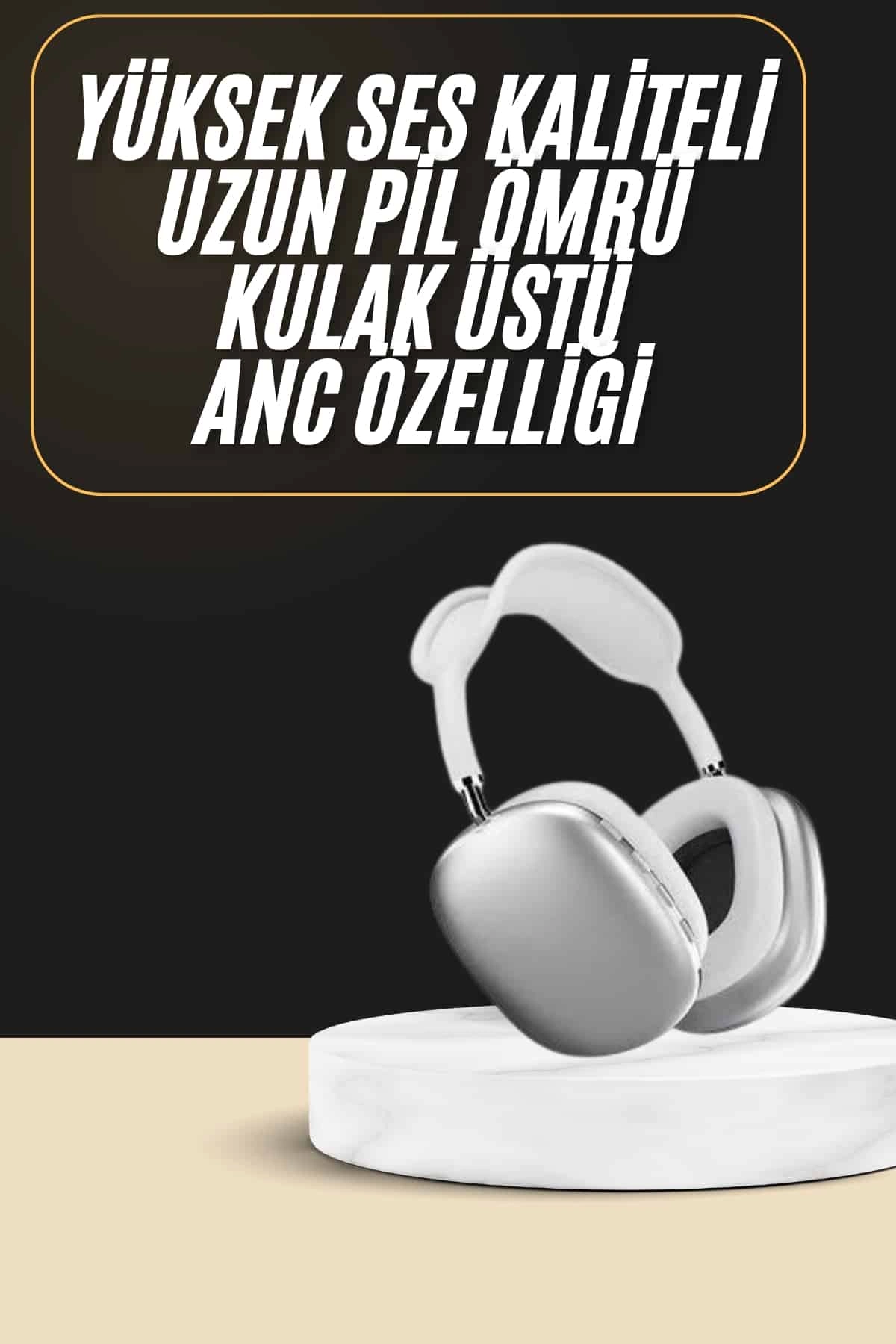 2025 Model Kulak Üstü Kablosuz Bluetooth Kulaklık Gürültü Azalta Uzun Pil ( Lisinya )