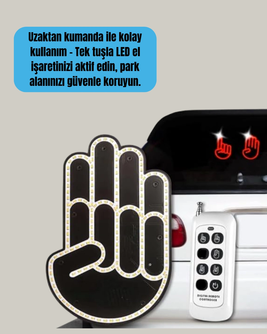 2025 Orijinal Led El Park Uyarı Sistemi Uzaktan Kumandalı ( Lisinya )