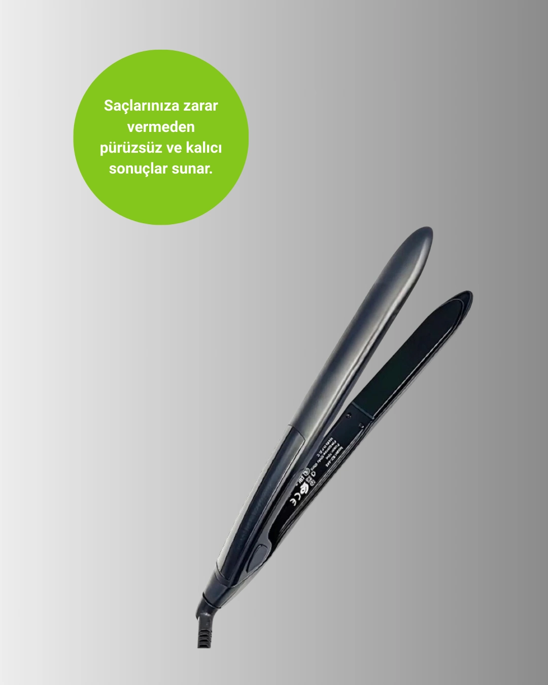 2025 Yeni Seri Dijital Ekranlı Isı Ayarlı Saç Düzleştirici Titanyum Kaplama A Kalite ( Lisinya )