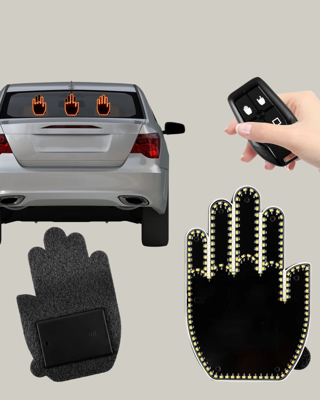 2025 Yeni Seri Led El Şekilli Park Uyarı Ve Güvenlik Cihazı Orijinal ( Lisinya )