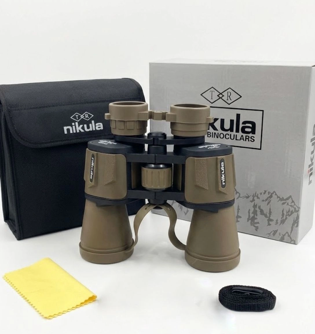 20×50 – Geniş ön Mercekli – 1000m/56m El Dürbünü – Çöl Rengi ( Lisinya )