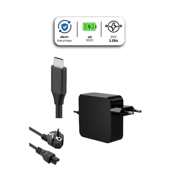 20v 2.25a Type-c 45w Lenovo İçin Laptop Adaptör ( Lisinya )
