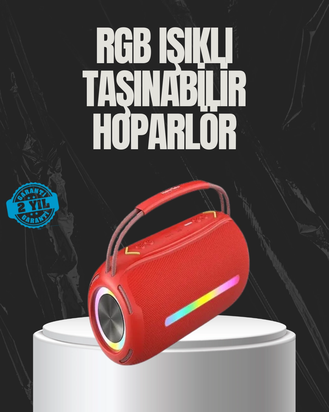 20w Güçlü Ses Çift Sürücülü Rgb Led Işıklı Bluetooth 5.3 Hoparlör ( Lisinya )