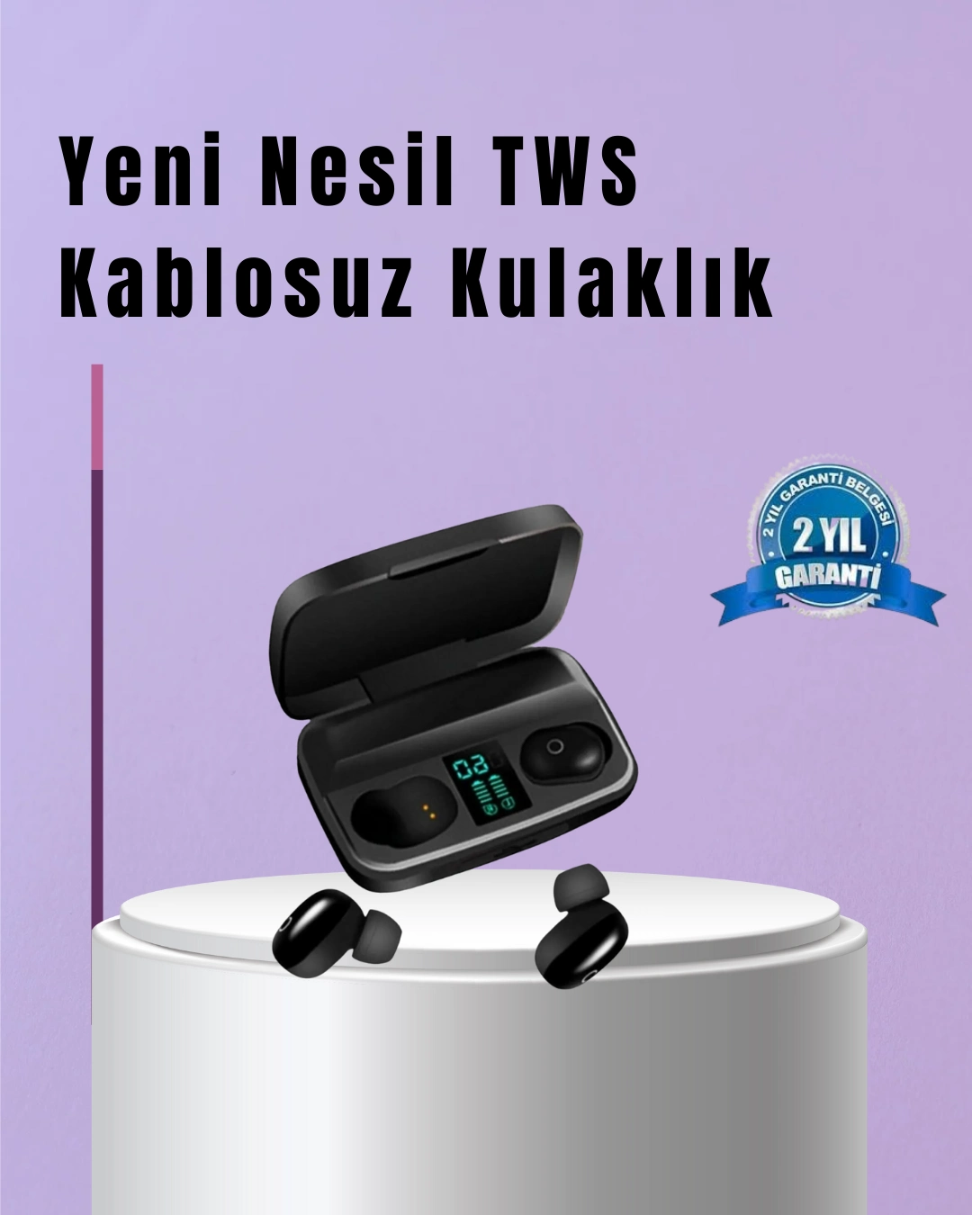22 Kez Şarj İmkanı Sunan A10s Tws Bluetooth Stereo Kulaklık ( Lisinya )
