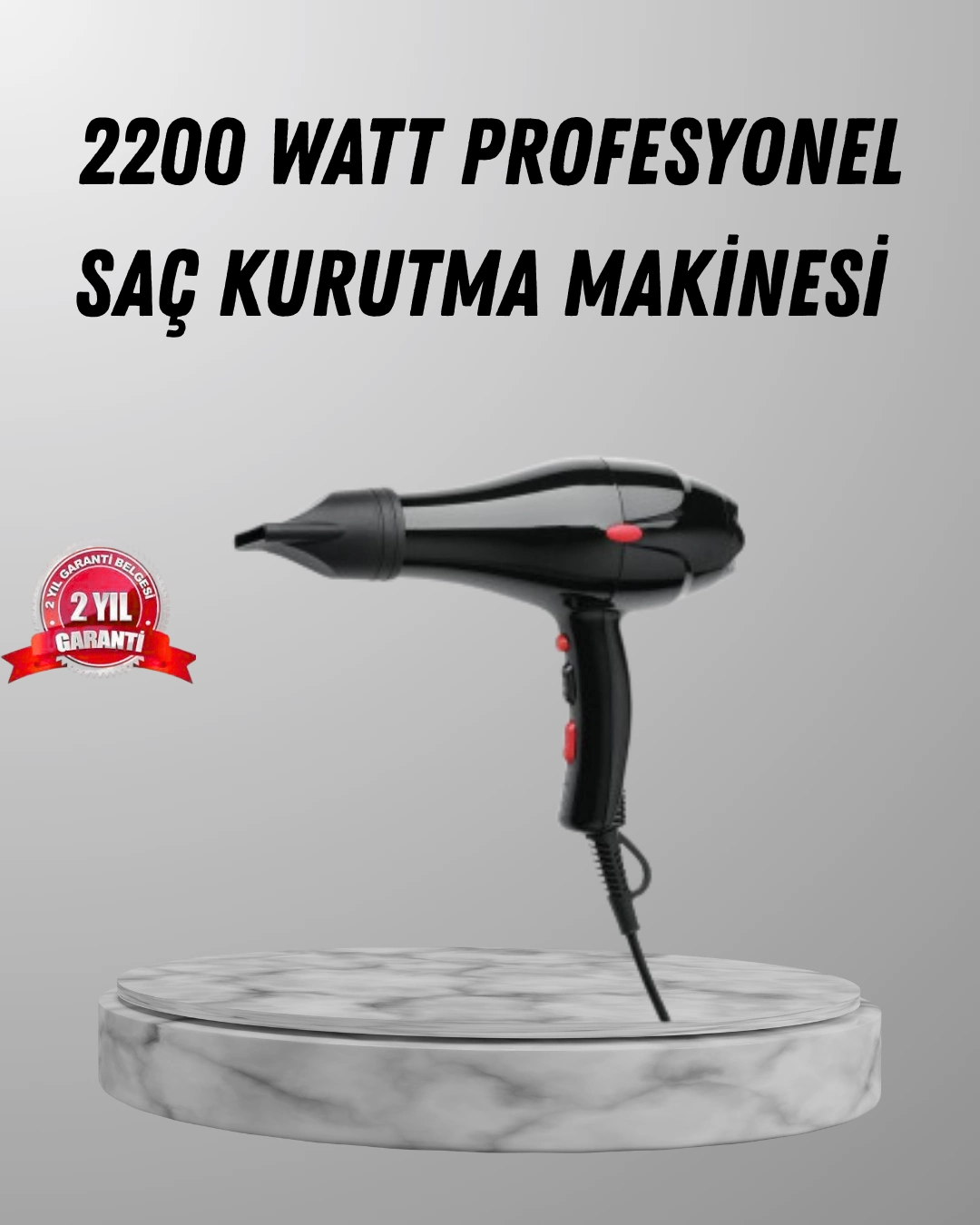 2200w Fön Makinesi – Profesyonel Ac Motor, Soğuk Ve Sıcak Üfleme ( Lisinya )
