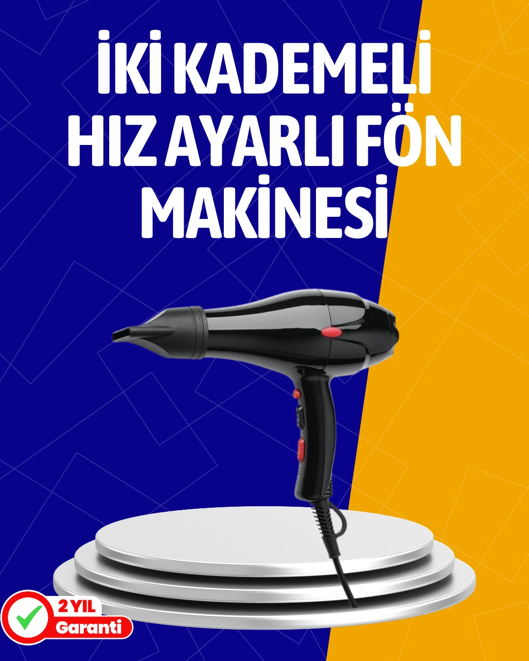 2200w Güçlü Motorlu Ergonomik Fön Makinesi ( Lisinya )
