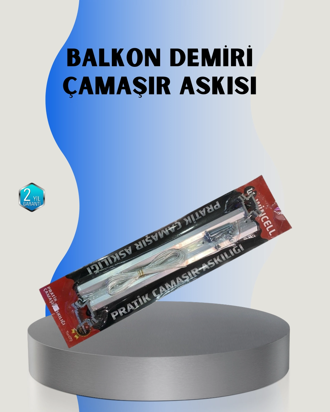 25x60 Balkon Askılığı Kare Demir Uyumlu Hava Dayanıklı Çamaşır Askısı ( Lisinya )