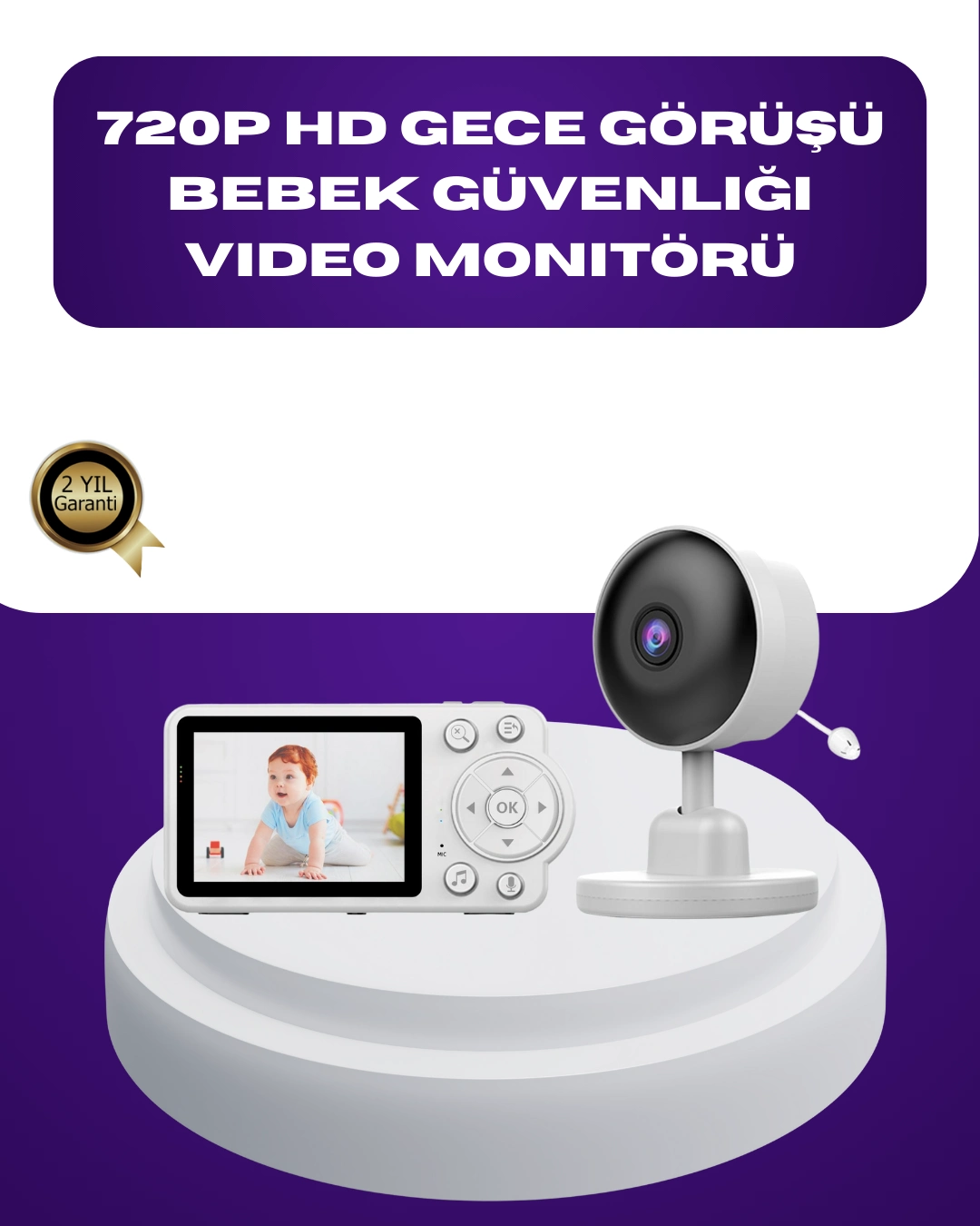 2.8 İnç Ekranlı Bebek Kamerası Gece Görüşlü Ve Sesli İletişim ( Lisinya )