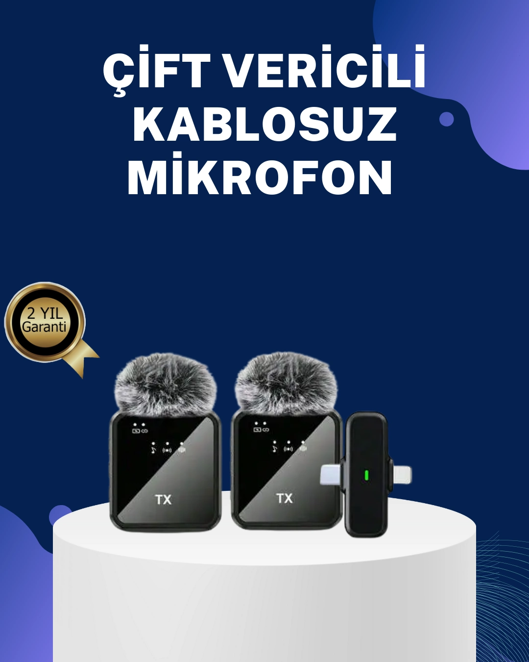 2in1 Kablosuz Yaka Mikrofonu İos Ve Android Uyumlu ( Lisinya ) 2in1 Kablosuz Yaka Mikrofonu İos Ve Android Uyumlu ( Lisinya )