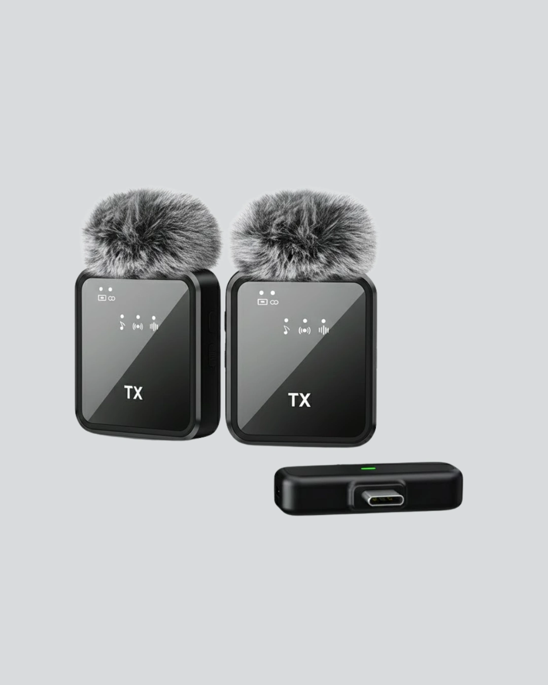 2in1 Kablosuz Yaka Mikrofonu İos Ve Android Uyumlu ( Lisinya )