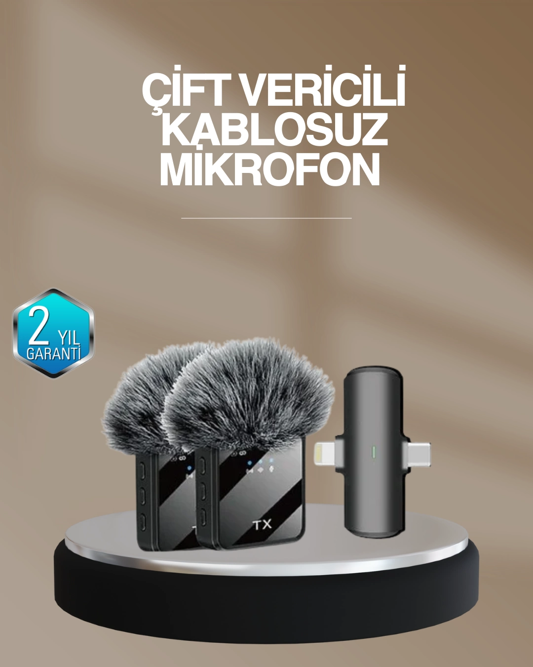 2’li Kablosuz Yaka Mikrofonu Type-c Ve Lightning Uyumlu Profesyonel Set ( Lisinya ) 2’li Kablosuz Yaka Mikrofonu Type-c Ve Lightning Uyumlu Profesyonel Set ( Lisinya )