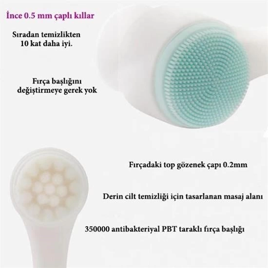 2li Set Çift Taraflı Cilt Temizleme Fırçası Ve Yeşim Taşı Çift Taraflı Cilt Masaj Aleti ( Lisinya ) 2li Set Çift Taraflı Cilt Temizleme Fırçası Ve Yeşim Taşı Çift Taraflı Cilt Masaj Aleti ( Lisinya )