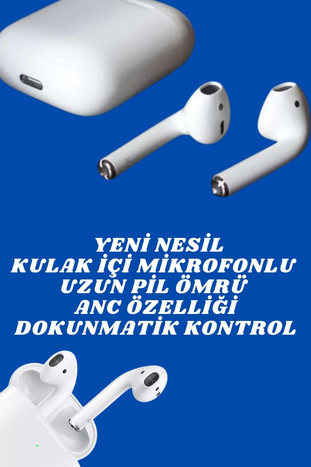2.nesil Yeni Model Tws Bluetooth Kulaklık Dokunmatik Kontrol Yüksek Ses Kaliteli ( Lisinya )