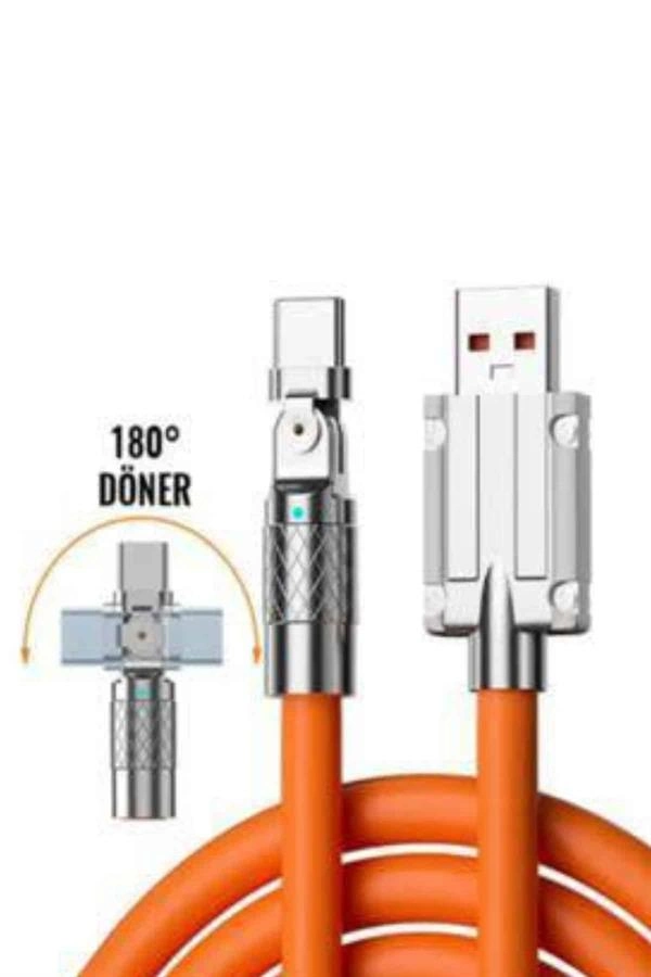 3 İn 1 Süper Hızlı Şarj Kablosu Android Ve İos Uyumlu Silikon Şarj Kablosu ( Lisinya )