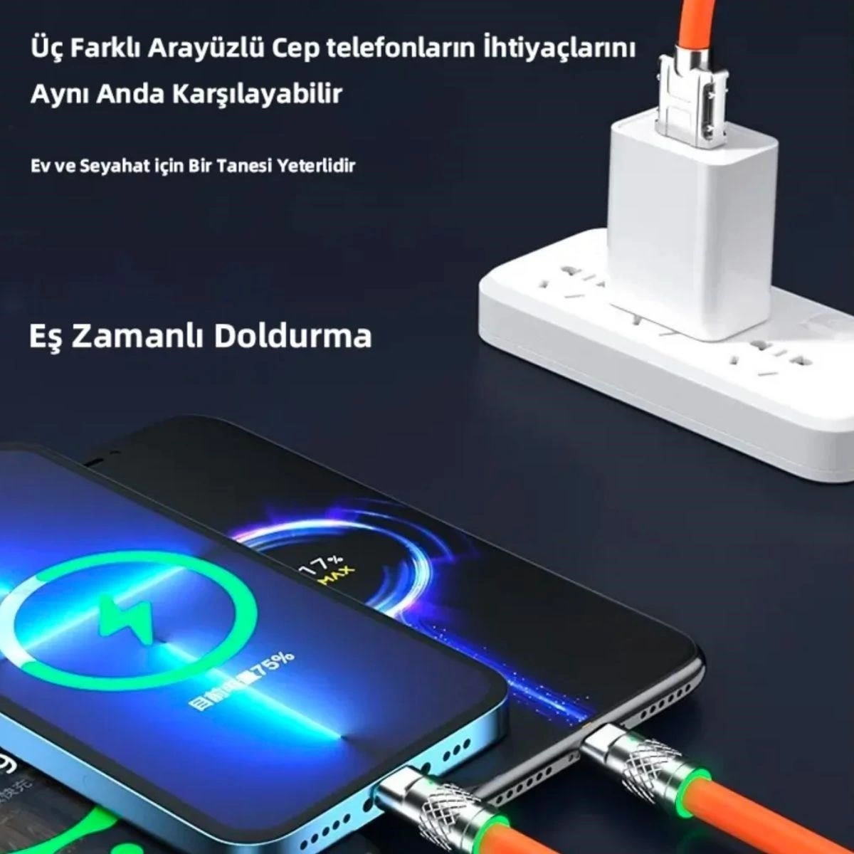 3 İn 1 Type-c + Micro Usb + Lightning Hızlı Şarj Kablosu Silikon Kablo 1 Metre Opp Ambalaj ( Lisinya ) 3 İn 1 Type-c + Micro Usb + Lightning Hızlı Şarj Kablosu Silikon Kablo 1 Metre Opp Ambalaj ( Lisinya )