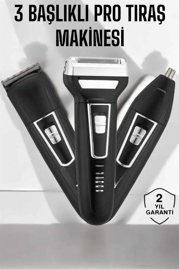 3 Başlıklı Profesyonel Tıraş Makinesi ( Lisinya )