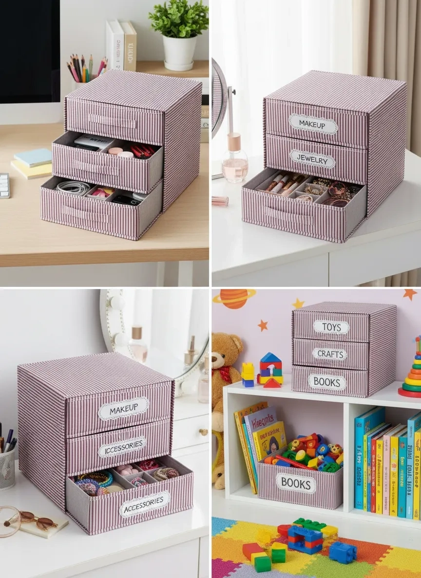 Çok Amaçlı 3 Bölmeli Organizer - Çekmece İçi Çorap Çamaşır ve Ofis Masaüstü Düzenleyici Kutu ( Lisinya ) Çok Amaçlı 3 Bölmeli Organizer - Çekmece İçi Çorap Çamaşır ve Ofis Masaüstü Düzenleyici Kutu ( Lisinya )
