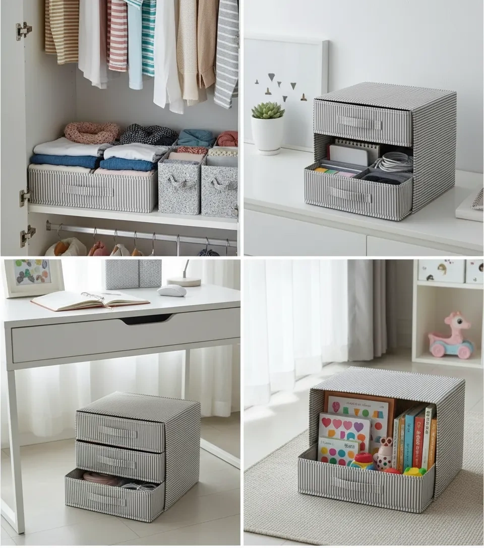 Çok Amaçlı 3 Bölmeli Organizer - Çekmece İçi Çorap Çamaşır ve Ofis Masaüstü Düzenleyici Kutu ( Lisinya ) Çok Amaçlı 3 Bölmeli Organizer - Çekmece İçi Çorap Çamaşır ve Ofis Masaüstü Düzenleyici Kutu ( Lisinya )