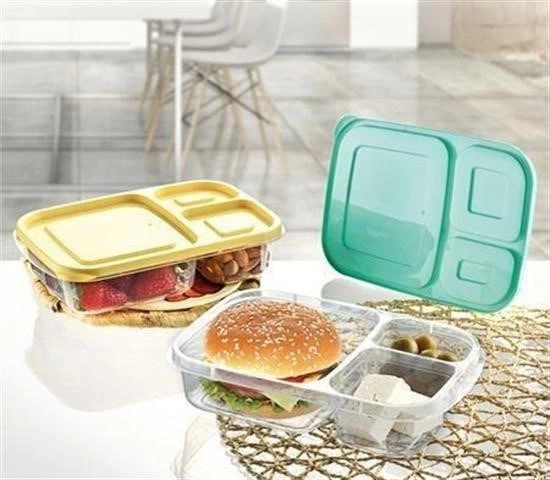 3 Bölmeli Sefer Tası Pratik Kolay Gıda Diyet Saklama Erzak Kabı ( Lisinya ) 3 Bölmeli Sefer Tası Pratik Kolay Gıda Diyet Saklama Erzak Kabı ( Lisinya )