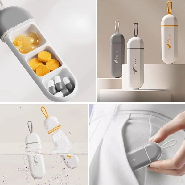 3 Bölmeli Seyahat Tipi İlaç Saklama Kutusu ( Lisinya ) 3 Bölmeli Seyahat Tipi İlaç Saklama Kutusu ( Lisinya )