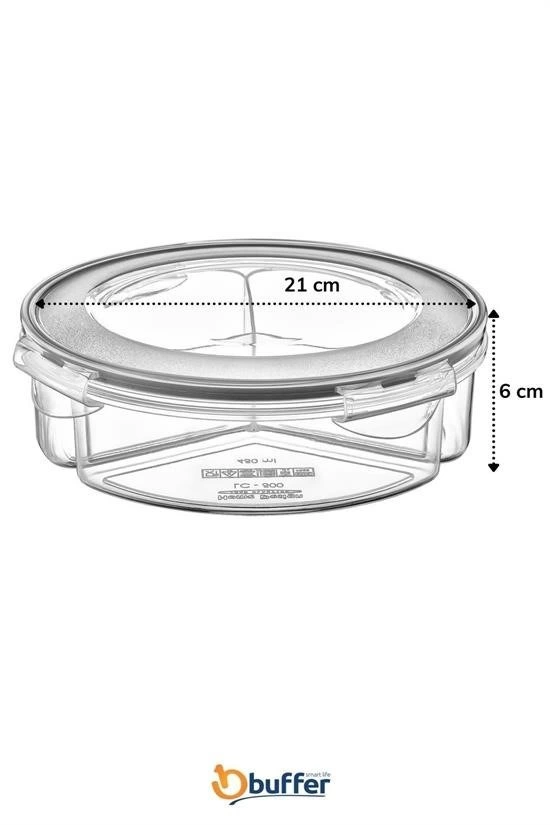 3 Bölmeli Sızdırmaz Contalı Kilitli Kapaklı 1,35 Litre Yuvarlak Erzak Saklama Kabı Lc-500 ( Lisinya ) 3 Bölmeli Sızdırmaz Contalı Kilitli Kapaklı 1,35 Litre Yuvarlak Erzak Saklama Kabı Lc-500 ( Lisinya )
