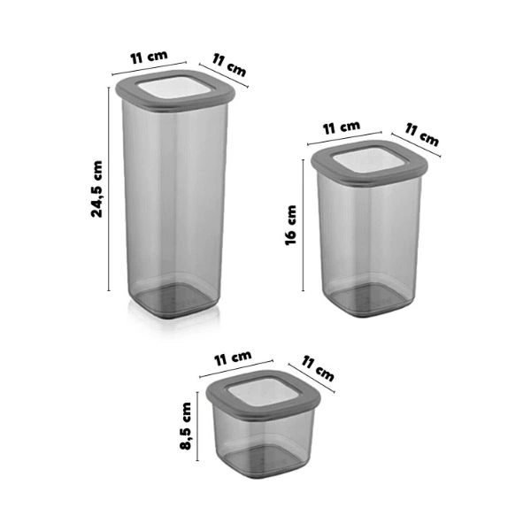 3 Boy Erzak Saklama Kabı ( Lisinya ) 3 Boy Erzak Saklama Kabı ( Lisinya )