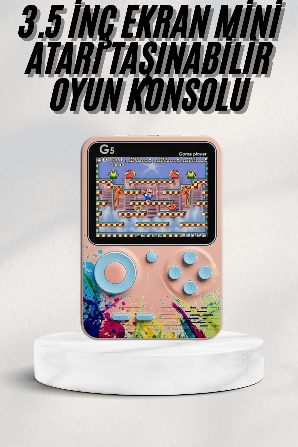 3 İnç Ekran 500 Oyunlu Game Box Mini Taşınabilir Oyun Konsolu ( Lisinya )