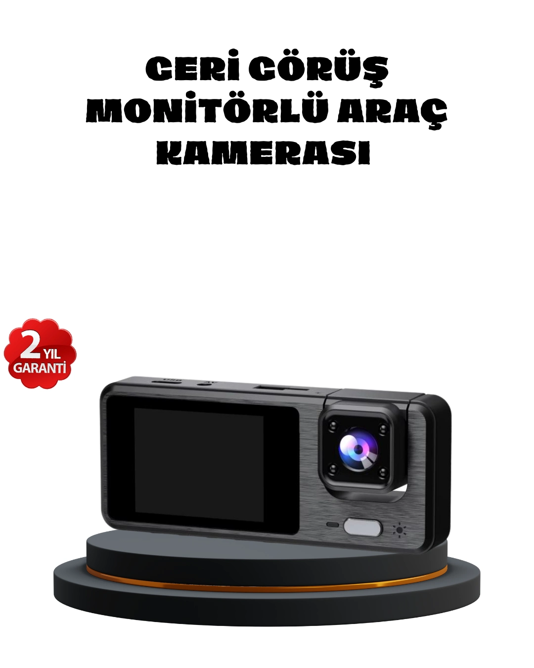 3 Kameralı Araç Dvr 1080p Ön + Hd Arka + İç Kamera Döngü Kayıt 2’’ Ekran ( Lisinya )