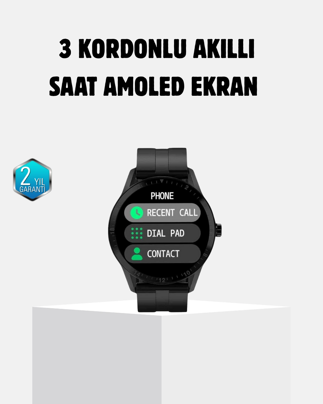 3 Kordonlu Amoled Akıllı Saat – Sağlık Takipli ( Lisinya )
