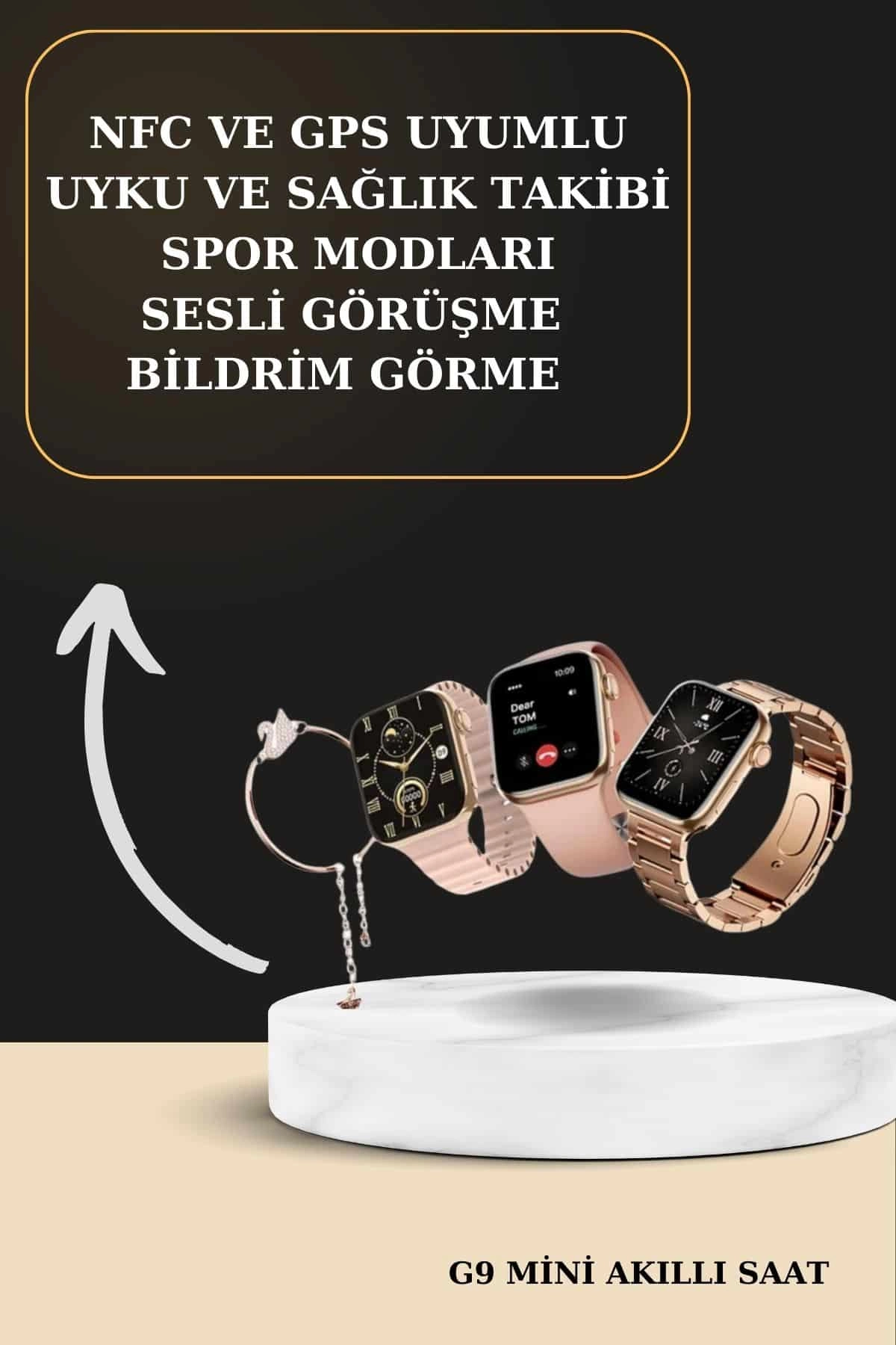 3 Kordonlu Pembe Amoled Ekran Akıllı Saat Ve Yeni Nesil Pro Kablosuz Bluetooth Kulaklık Anc/enc ( Lisinya )