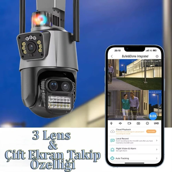 3 Lens Wi-fi Güvenlik Kamerası ( Lisinya ) 3 Lens Wi-fi Güvenlik Kamerası ( Lisinya )
