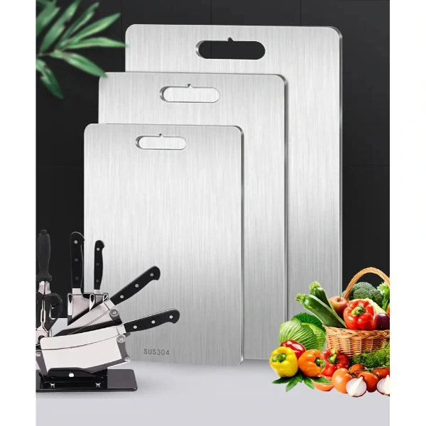 3'lü Paslanmaz Çelik Kesme Tahtası Seti ( Lisinya ) 3'lü Paslanmaz Çelik Kesme Tahtası Seti ( Lisinya )