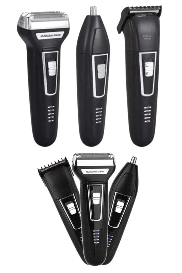 3'lü Set Saç Sakal Kesme Traş Makinesi Burun Kılı Alma Tıraş Makinesi ( Lisinya )