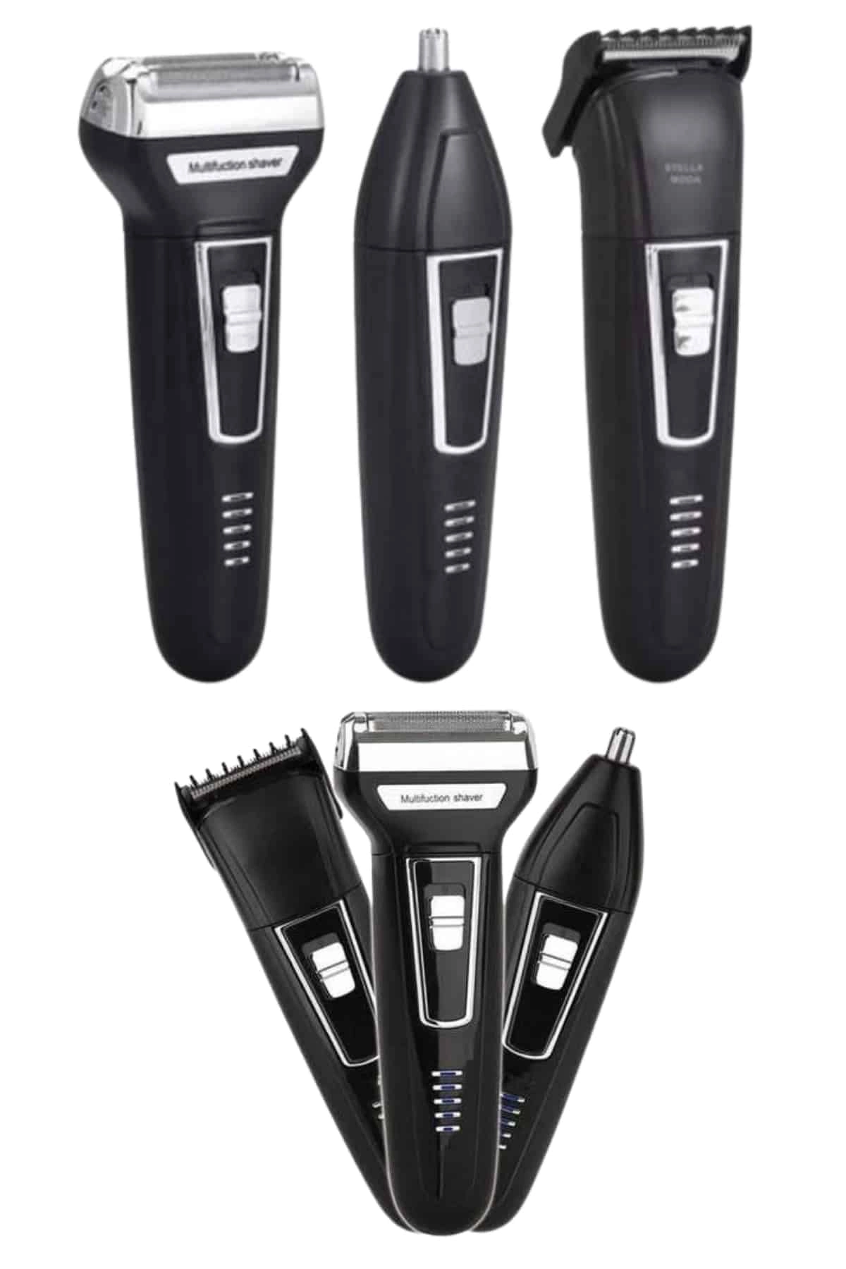 3'lü Set Saç Sakal Kesme Traş Makinesi Burun Kılı Alma Tıraş Makinesi ( Lisinya )