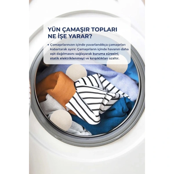 3'lü Yün Kurutma Topu Seti ( Lisinya )