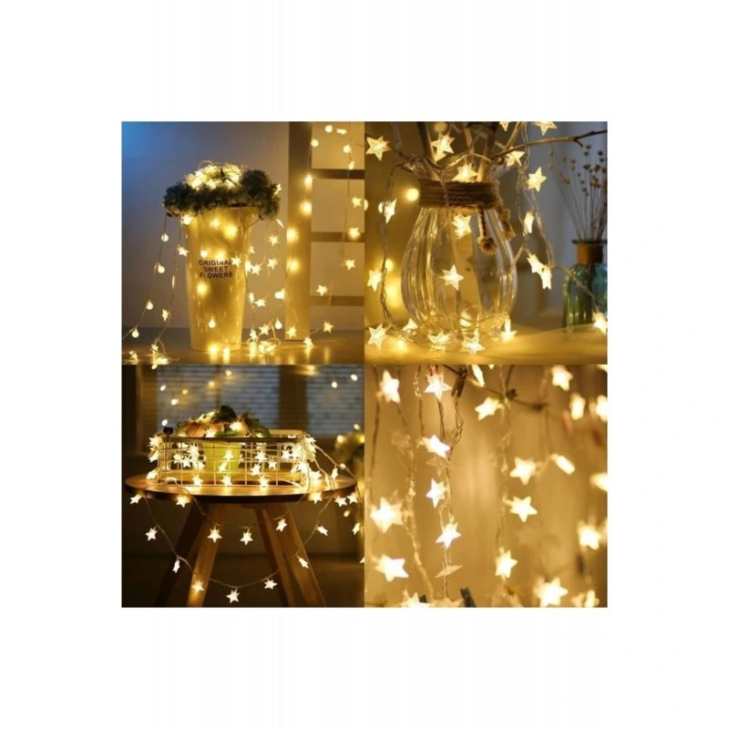3 Metre Yıldız Şekilli Led Işık ( Lisinya )