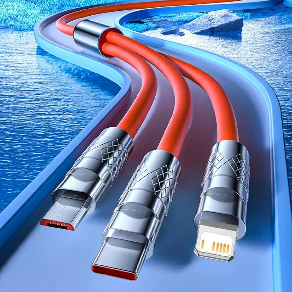 3 Şarj Aleti 1 Arada Çinko Alaşım Hızlı Şarj Kablosu Turuncu ( Lisinya ) 3 Şarj Aleti 1 Arada Çinko Alaşım Hızlı Şarj Kablosu Turuncu ( Lisinya )