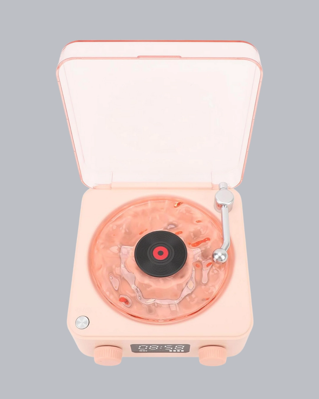 3-ü-1 Gece Işığı Bluetooth Hoparlör Ve Dijital Saat Vintage Plak Çalar Tasarımlı ( Lisinya )