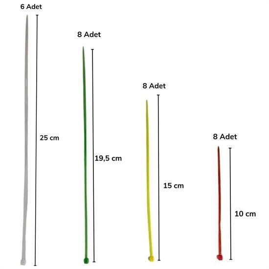 30 Parça Plastik Kablo Kelepçe Seti Kablo Düzenleyici Bağlama Bantları ( Lisinya ) 30 Parça Plastik Kablo Kelepçe Seti Kablo Düzenleyici Bağlama Bantları ( Lisinya )